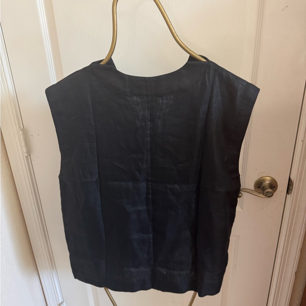 Banana Republic Black Linen Top - Picture 7 of 10